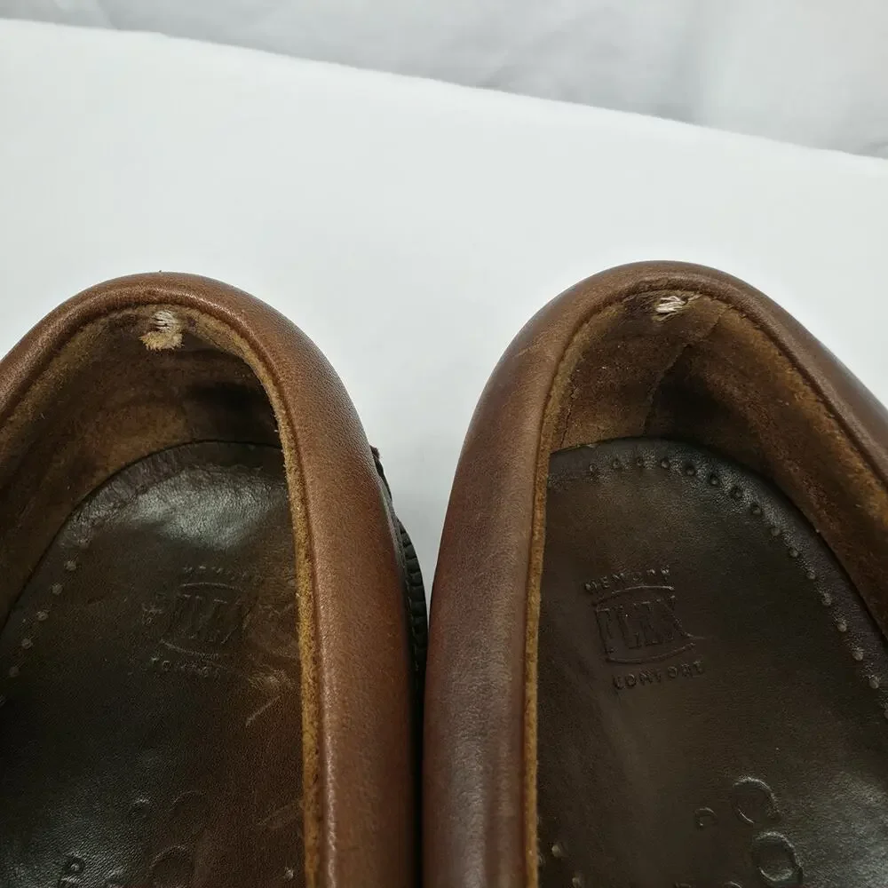 Cole Haan Country Mens Brown Leather Camp Moc Boat Shoes 2 Eye Lace Up USA 10.5